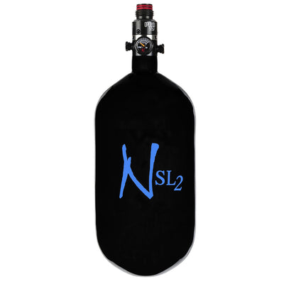 Ninja Carbon Fiber HPA Tank - 77/4500 SL2 - PRO V2 REG - Black / Blue