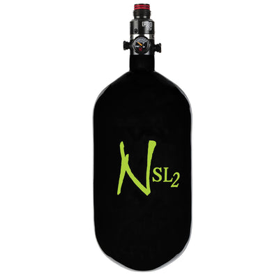 Ninja Carbon Fiber HPA Tank - 77/4500 SL2 - PRO V2 REG - Black / Lime