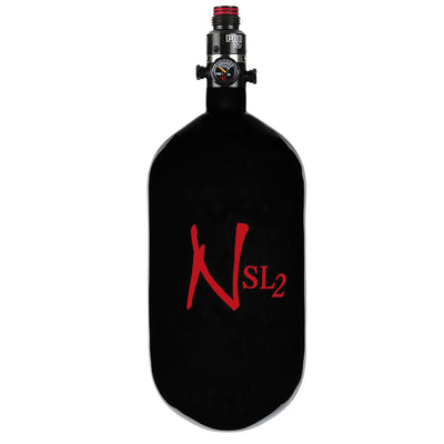 Ninja Carbon Fiber HPA Tank - 77/4500 SL2 - PRO V2 REG - Black / Red