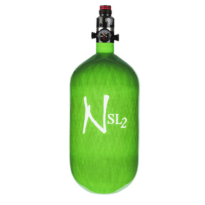 Ninja Carbon Fiber HPA Tank - 77/4500 SL2 - PRO V2 REG - Lime