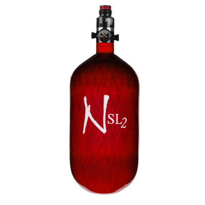 Ninja Carbon Fiber HPA Tank - 77/4500 SL2 - PRO V2 REG - Red