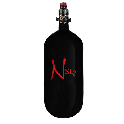 Ninja Carbon Fiber HPA Tank - 90/4500 SL2 - PRO V2 REG - Black / Red