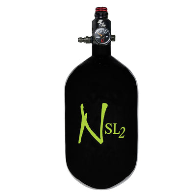 Ninja Carbon Fiber HPA Tank - 68/4500 SL2 - PRO V2 SHP REG - Black / Lime