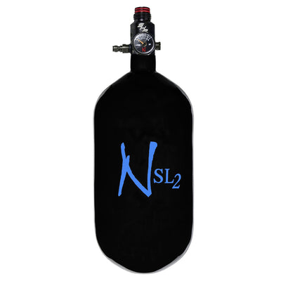 Ninja Carbon Fiber HPA Tank - 77/4500 SL2 - PRO V2 SHP REG - Black / Blue