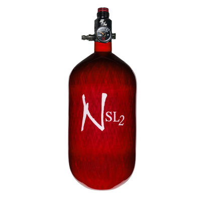 Ninja Carbon Fiber HPA Tank - 77/4500 SL2 - PRO V2 SHP REG - Red