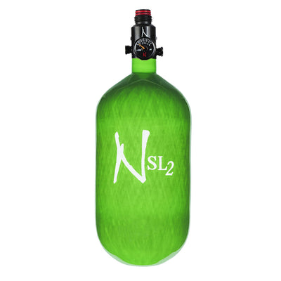 Ninja Carbon Fiber HPA Tank - 77/4500 SL2 - Adjustable Reg - Lime