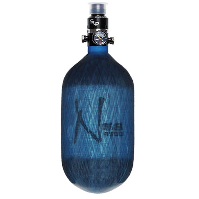 Ninja Carbon Fiber HPA Tank - 68/4500 - PRO V2 SLP REG - Translucent Blue