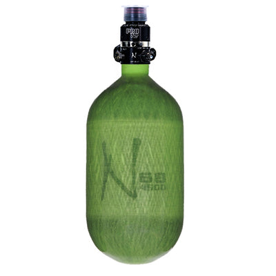 Ninja Carbon Fiber HPA Tank - 68/4500 - PRO V2 REG - Translucent Lime