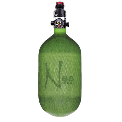 Ninja Carbon Fiber HPA Tank - 68/4500 - PRO V2 SHP REG - Translucent Lime