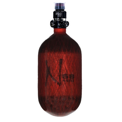 Ninja Carbon Fiber HPA Tank - 68/4500 - PRO V2 REG - Translucent Red