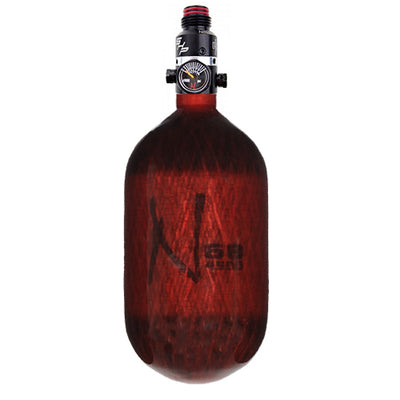 Ninja Carbon Fiber HPA Tank - 68/4500 - PRO V2 SHP REG - Translucent Red
