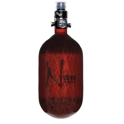 Ninja Carbon Fiber HPA Tank - 68/4500 - PRO V2 SLP REG - Translucent Red