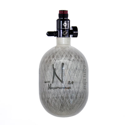 Ninja Carbon Fiber HPA Tank - 50/4500 - Adjustable Reg - Grey