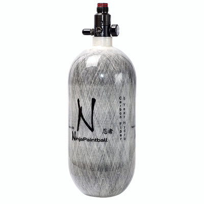Ninja Carbon Fiber HPA Tank - 90/4500 - Adjustable Reg - Grey