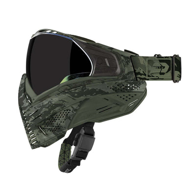 Push Unite Paintball Goggles & Case - Olive Camo