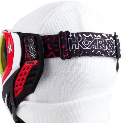 HK Army KLR Goggles - Scorch - White / Red w/ Fusion Mirror Thermal Lens