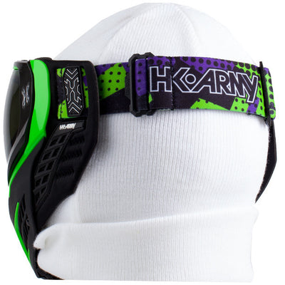 HK Army KLR Goggles - Slime - Green / Black w/ Cobalt Mirror Thermal Lens