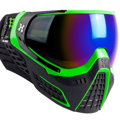 HK Army KLR Goggles - Slime - Green / Black w/ Cobalt Mirror Thermal Lens