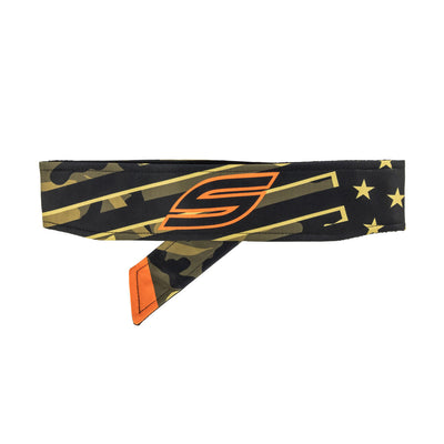 Social Paintball Long Tie Headband - American Camo