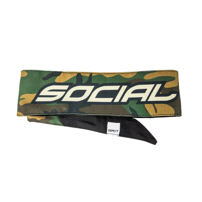 Social Paintball Long Tie Headband - Camo Social