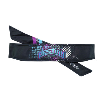 Social Paintball Long Tie Headband - Destiny Purple Teal