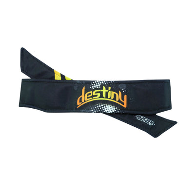 Social Paintball Long Tie Headband - Destiny Yellow Black