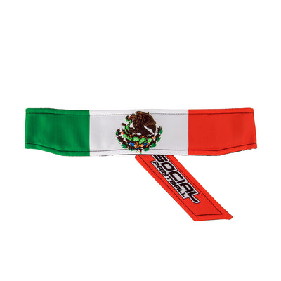 Social Paintball Long Tie Headband - Mexico Flag