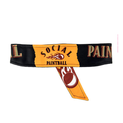 Social Paintball Long Tie Headband - Social Fireball