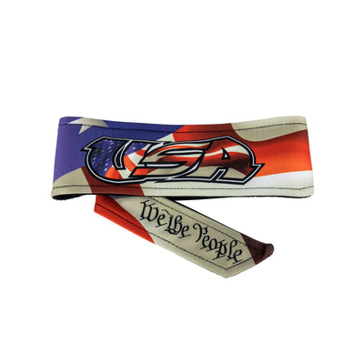 Social Paintball Long Tie Headband - Social USA Flag