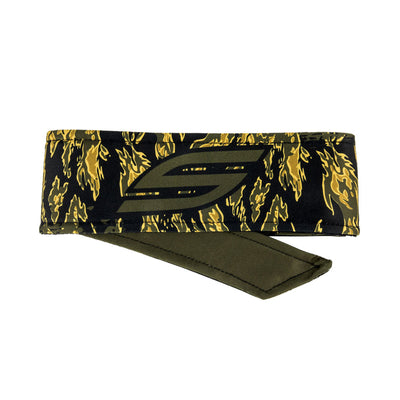 Social Paintball Long Tie Headband - Olive Tigerstripe