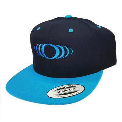 SP Paintball Snapback Hat - Shocker Icon Logo - Black / Cyan