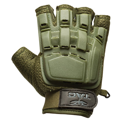 Valken Gloves - Half Finger Plastic Back - Olive