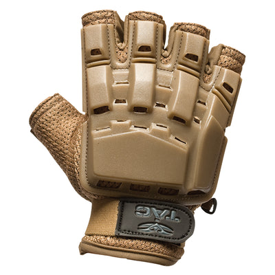 Valken Gloves - Half Finger Plastic Back - Tan