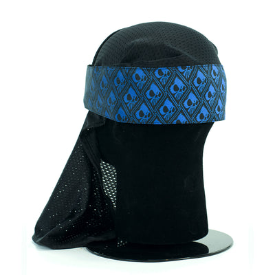 Wicked Sports Head Wrap - Wicked Skulls - Blue