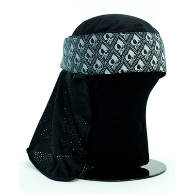 Wicked Sports Head Wrap - Wicked Skulls - Gray