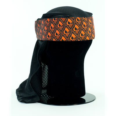 Wicked Sports Head Wrap - Wicked Skulls - Orange