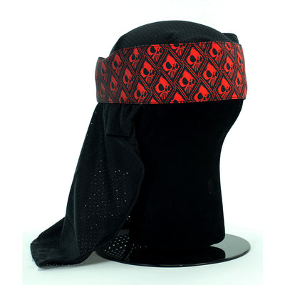 Wicked Sports Head Wrap - Wicked Skulls - Red