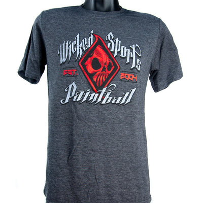 Wicked Sports Paintball T-Shirt - Vintage - Grey