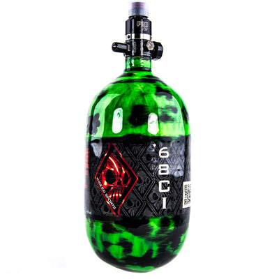 Wicked Sports Carbon Fiber HPA Tank w/ Ninja PRO V2 Reg - 68/4500 - Lime Spots
