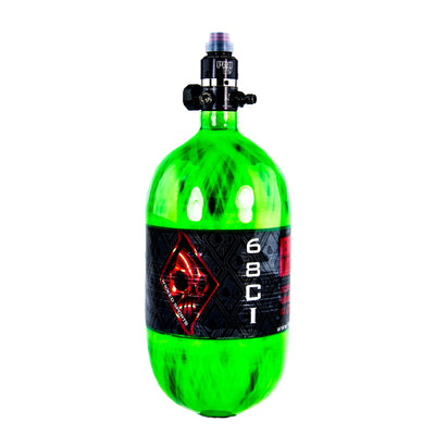 Wicked Sports Carbon Fiber HPA Tank w/ Ninja PRO V2 Reg - 68/4500 - Neon Lime
