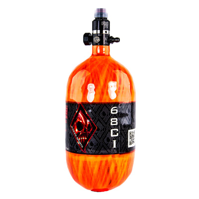 Wicked Sports Carbon Fiber HPA Tank w/ Ninja PRO V2 Reg - 68/4500 - Neon Orange