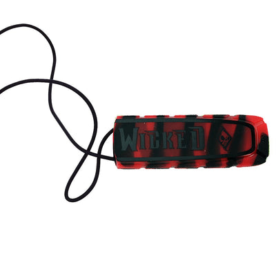 Wicked Sports Exalt Bayonet Barrel Cover - Red / Black Swirl w/Black Text