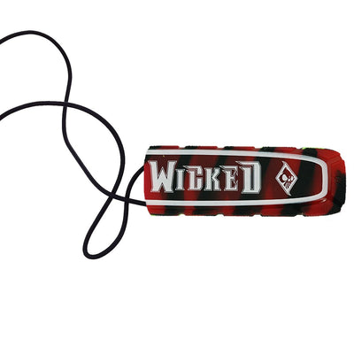 Wicked Sports Exalt Bayonet Barrel Cover - Red / Black Swirl w/White Text