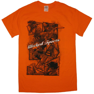 Wicked Sports Paintball T-shirt - Comic Safety Orange