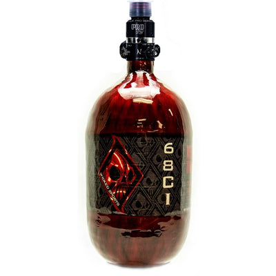 Wicked Sports Carbon Fiber HPA Tank w/ Ninja PRO V2 Reg - 68/4500 - Candy Red